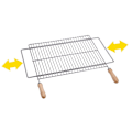 Miniatyrbillede 1 af 5: Sauvic Udtrækkelig Berbecue Grill I Rustfrit Stål 60x40 Cm