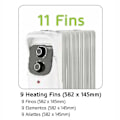 Miniatyrbillede 4 af 5: Haeger Oliefyldt Led Radiator Oh-011.007a Elan Xi Transparent One Size / EU Plug