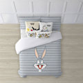 Miniatyrbillede 1 af 7: Play Fabrics Dynetæppe Med Knapper Bugs Bunny Til 80 Seng 140x200 Cm