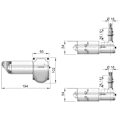Pikkukuva 2 / 2: Vetus 12v Axis Din Axis Din Pyyhkijän Moottori Hopeinen