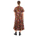 Miniatyrbillede 2 af 5: Superdry Kortærmet Midikjole Printed Tiered Brun M Kvinde