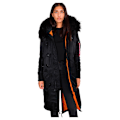 Miniatyrbillede 1 af 6: Alpha Industries Jakke Long Fishtail Sort S Kvinde