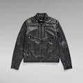 Miniatyrbillede 3 af 7: G-star Læderjakke Biker Sort S Mand