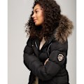 Miniatyrbillede 4 af 4: Superdry Everest Faux Fur Longline Jakke Sort L Kvinde
