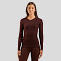 Miniatyrbillede 1 af 7: Odlo Merino 200 Langærmet Baselayer Brun M Kvinde