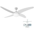 Miniatyrbillede 2 af 2: Edm Loftsventilator Caspio 60w 132 Cm Hvid One Size / EU Plug