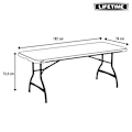 Miniatyrbillede 8 af 8: Lifetime Klapbord 182x76x73.5 Cm Sort