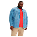 Miniatyrbillede 1 af 3: Levi´s ® Plus Lang ærmet Skjorte Barstow Western Blå 4XL Mand
