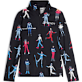 Miniatyrbillede 1 af 4: Spyder March Halv Lynlås Sweatshirt Sort M Kvinde
