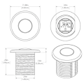 Miniatyrbillede 4 af 4: Lumitec Blåt Høflighedslys Newt Hvid 45 mAh 12V