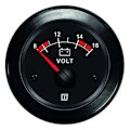 Miniatyrbillede 1 af 2: Vetus Voltmeter 10-16v Sort 52 mm