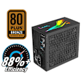 Miniatyrbillede 3 af 5: Aerocool Strømforsyning Lux Rgb 550w 80 Plus Bronze Sort