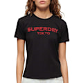 Pikkukuva 1 / 5: Superdry Sport Luxe Graphic Fitted Lyhythihainen T-paita Musta XS Nainen