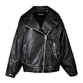 Miniatyrbillede 1 af 3: Superdry Jakke Edit Hybrid Leather Sort L Kvinde