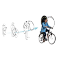 Miniatyrbild 3 av 4: Bub-up Regnskydd För Cykling Regnskydd/ Blå  Pojke