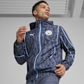 Miniatyrbillede 3 af 7: Puma Manchester City Fc Prematch Hættetrøje Blå S