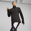 Miniatyrbillede 3 af 4: Puma Halv Lynlås Fleece Run Micro Sort S Kvinde