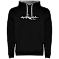 Miniatyrbillede 1 af 4: Kruskis Spearfishing Heartbeat Two-colour Hættetrøje Sort XL Mand