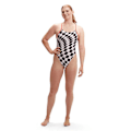 Miniatyrbillede 6 af 6: Speedo Badedragt Allover Digital Tie-back Hvid,Sort 30 Kvinde