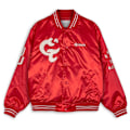 Miniatyrbillede 1 af 2: Grimey Causing Panic Satin Jakke Rød XL Mand