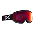 Miniatyrbillede 1 af 2: Anon Helix 2.0+reserve Linse Ski Beskyttelsesbriller Sort Perceive Sunny Red/CAT3+Amber/CAT1