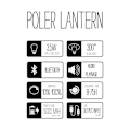 Miniatyrbillede 2 af 5: Poler Lantern Lampe Sort