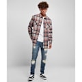 Miniatyrbillede 5 af 5: Urban Classics Lang ærmet Skjorte Heavy Curved Oversized Checked Grå S Mand