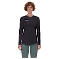 Miniatyrbillede 1 af 4: Mammut Tree Wool Fl T-shirt Med Lange ærmer Sort S Kvinde