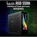 Miniatyrbillede 4 af 5: Aerocool Strømforsyning Lux Rgb 550w 80 Plus Bronze Sort