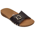 Miniatyrbillede 1 af 5: Fitflop Iqushion Adjustable Buckle Leather Tøfler Brun EU 38 Kvinde