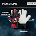 Miniatyrbillede 3 af 4: Uhlsport Målmandshandsker Powerline Soft Flex Frame Rød,Sort 4 1/2