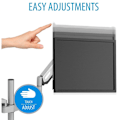 Miniatyrbillede 3 af 5: V7 Dual Touch Adjust Monitor Mount Sort