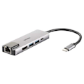 Miniatyrbillede 1 af 4: D-link Hub Dub-m520 Usb-c 5 Havne Søvfarvet