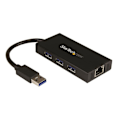 Miniatyrbild 1 av 2: Startech Portable Usb 3.0 Hub W/ Gigabit Ethernet Svart