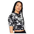 Miniatyrbillede 1 af 5: Superdry T-shirt Run 3/4 Tight Crop Sort XS Kvinde