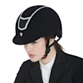 Miniatyrbillede 5 af 6: Equestro Hjelm Modello Eclipse Plain Velvet (3 Padding)  59-61 cm
