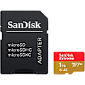 Miniatyrbillede 1 af 5: Sandisk Hukommelseskort Micro Sdxc V30 A2 1tb Extreme Sort