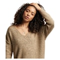 Miniatyrbillede 3 af 5: Superdry Kjole Studios Slouch V Knit Brun 2XS Kvinde
