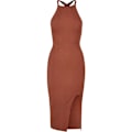 Miniatyrbillede 3 af 4: Urban Classics Crossed Back ærmeløs Midikjole Brun 2XL Kvinde