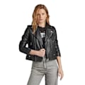 Miniatyrbillede 1 af 4: G-star Biker Læderjakke Sort XS Kvinde
