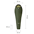 Miniatyrbild 4 av 5: Lafuma Sovsäck Active 5°c Grönt Long / Right Zipper