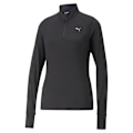 Miniatyrbillede 1 af 4: Puma Run Favorite Halv Lynlås Sweatshirt Sort M Kvinde