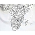Pikkukuva 5 / 9: Awesome Maps Värityskarttapyyhe World Map To Color In With Country Specific Doodles Valkoinen