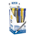 Miniatyrbillede 1 af 2: Milan Udstillingsboks 24 Jet Eraser Jet Eraser Automatiske Viskelæderholdere Transparent