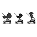 Pikkukuva 1 / 7: Cybex Travelsystem Eos Lux Lastenvaunut Musta