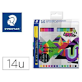 Miniatyrbillede 2 af 2: Staedtler Lumocolor 317 Tuscher 14 Enheder