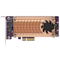 Miniatyrbillede 1 af 4: Qnap Qm2-2s-220a Sata Ssd Expansion Card Orange