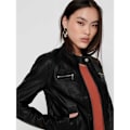 Miniatyrbillede 7 af 7: Only Jakke Bandit Faux Leather Biker Sort 42 Kvinde