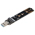 Miniatyrbillede 1 af 2: Euroconnex Nvme Til Usb-a Usb302 3.0 Adapter Sort