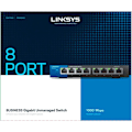 Miniatyrbillede 4 af 4: Linksys Unmanaged Gigabit Switch 8 Port Lgs108-eu-rtl Sort